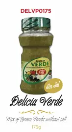 [DELV0175] DELICIA VERDE POTE 170g (SIN SAL)